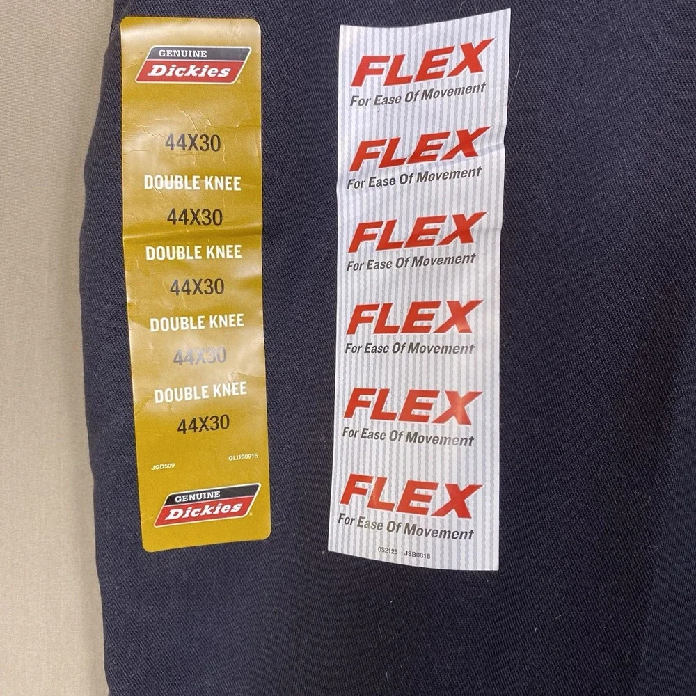 NWT Dickies 44X30 Men's Relaxed Fit Straight Leg Double Knee Flex Black Pants - Picture 2 of 6